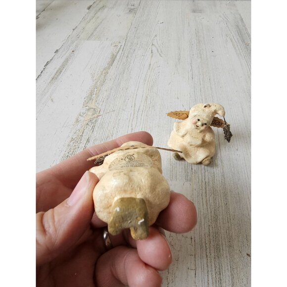 Vintage Nicole sayre angel cherub ornament fairy Star sparkle Xmas decor tree un - Picture 6 of 11